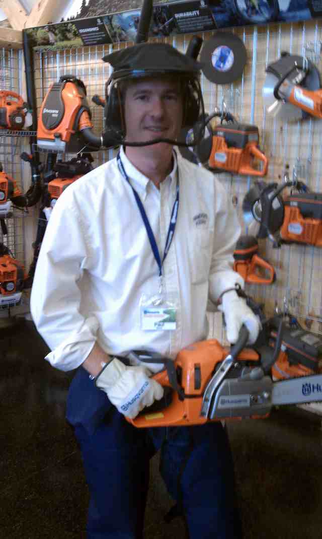 Handyguy Paul with Chainsaw Safety in mind