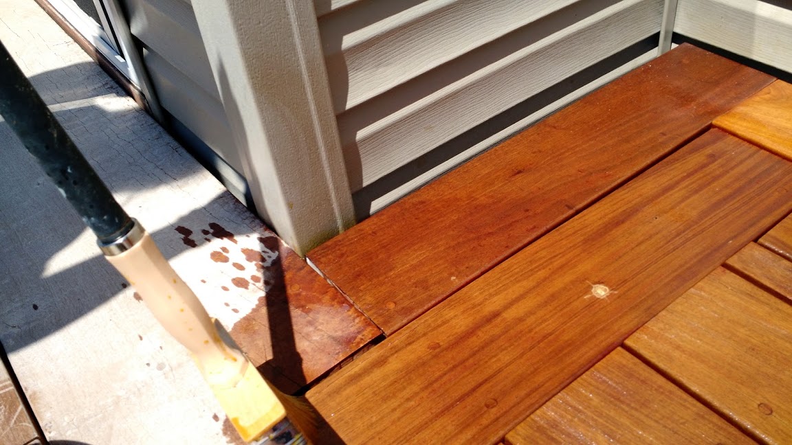 Apply oil to Ipe Deck for annual ipe deck maintenance